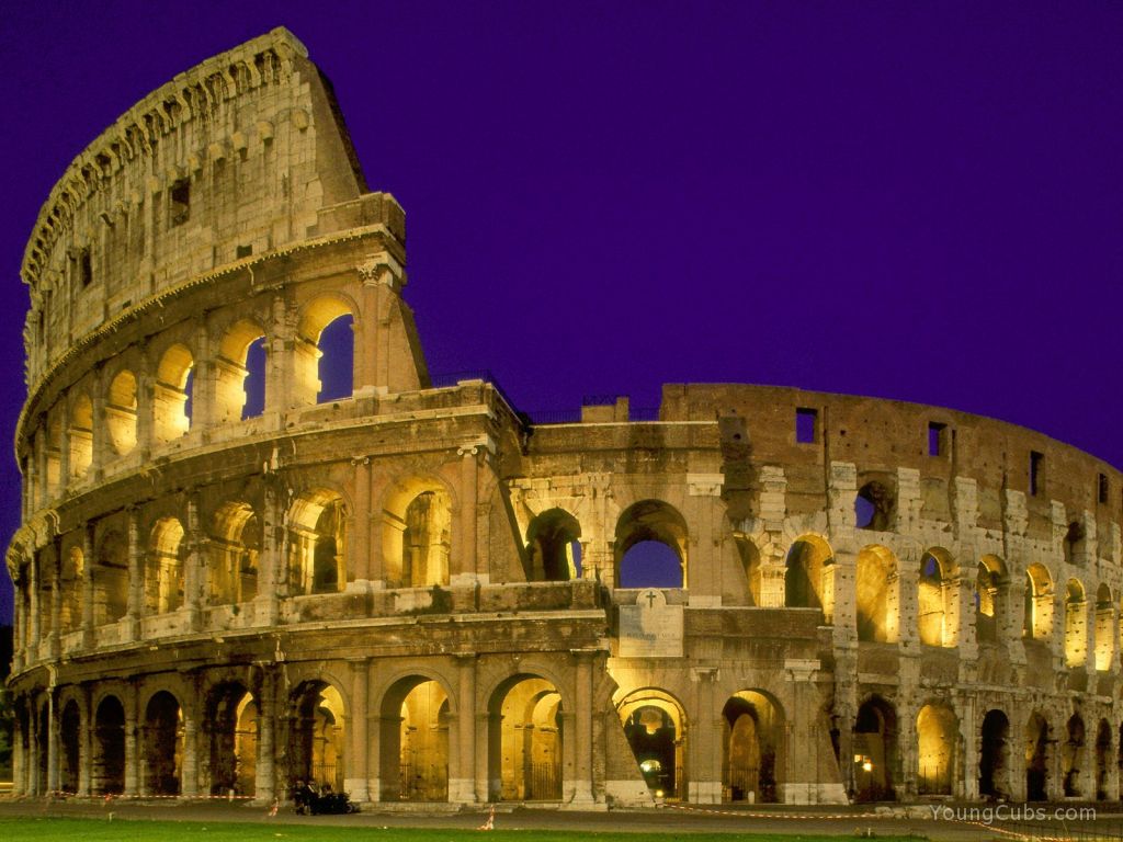 The Coliseum at Night, Rome, Italy